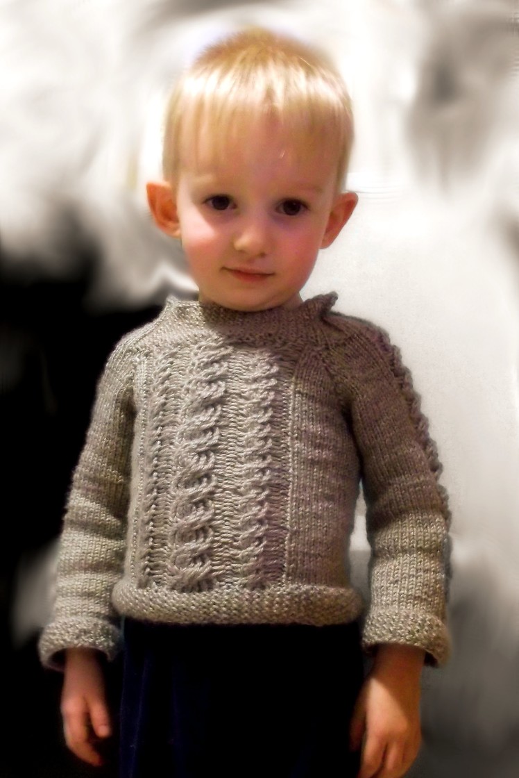 How to Loom Knit a Multi Cabled Toddler Sweater