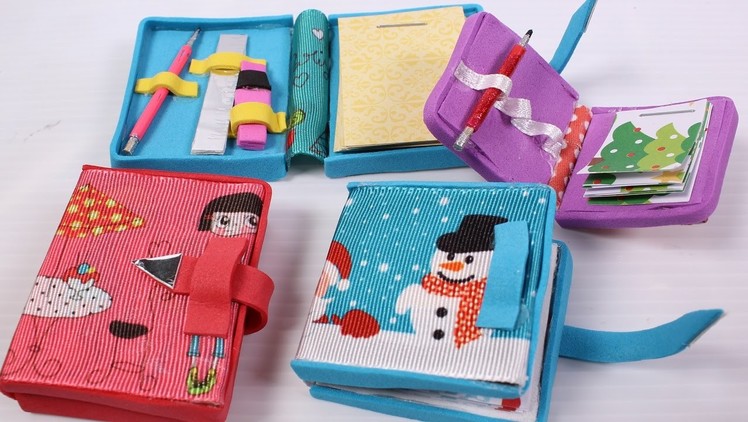 How to make miniature Doll Diary: doll school supplies