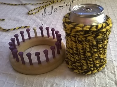 Loom Knit Easy Can Bottle Cup Cozy Koozie