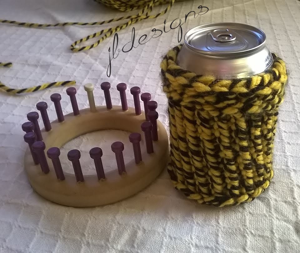 Loom Knit Easy Can Bottle Cup Cozy Koozie