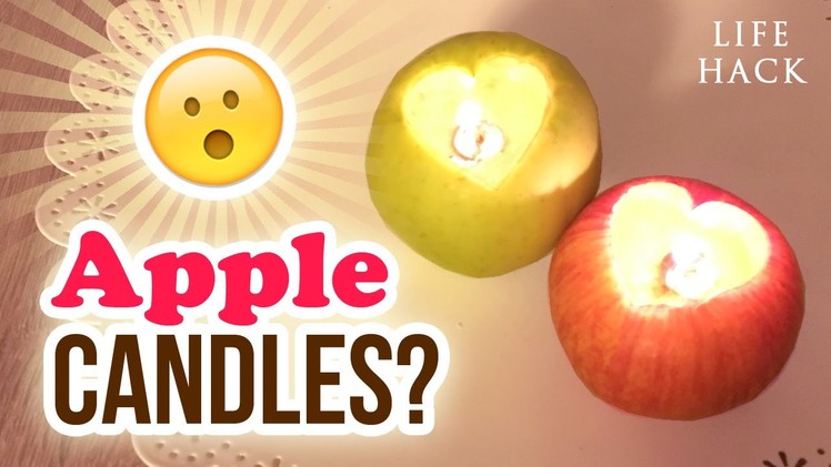 Make CANDLES using APPLES!! Easy 2-Minute DIY