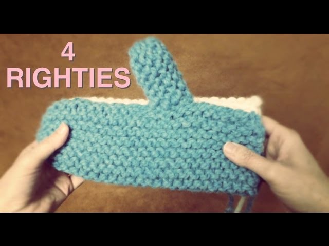 MAKE SIMPLEST MITTENS EVER -  Knitted On Straight Needles (4 Righties)