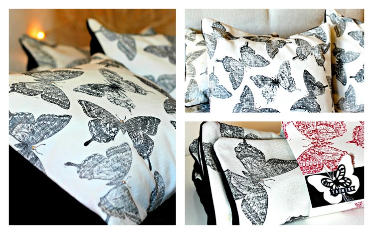 Stamping on fabric with Acrylic Paints  and Swallowtail  by Stampin Up ( DIY cushion covers PART 1)