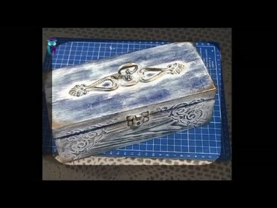 Decoupage. Decorate the casket in the brushing technique with roasting. Diy. Handmade