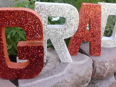 DIY "Grad" Glitter Letters