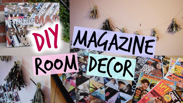 DIY Magazine Room Decor - Tassel Garland, Canvas & Notebook Cover! | Amanda