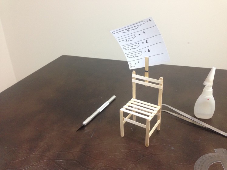 DIY Note card and photo holder clip mini chair
