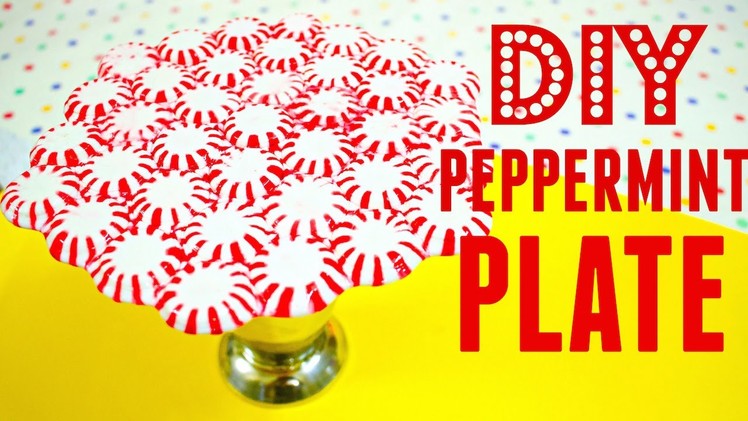 DIY Peppermint Candy Plate without Oven | How to Make Christmas Decorations