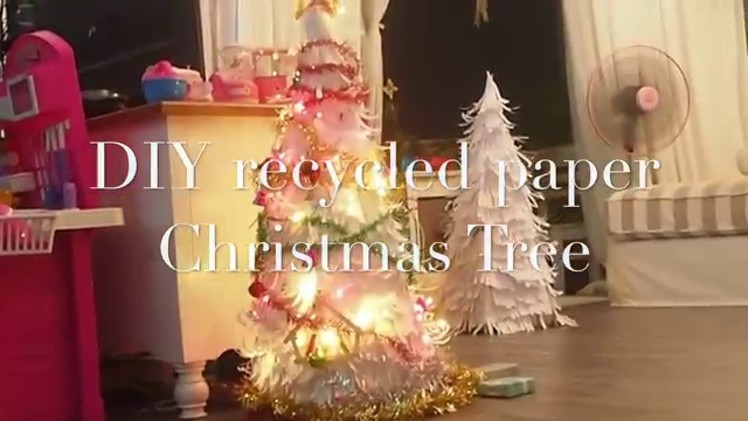 DIY recycled paper Christmas Tree