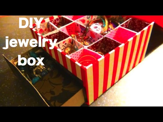Easy DIY jewelry box-with compartments and drawer.minimalism