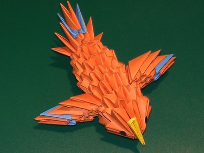 3D origami a hummingbird (a canary) tutorial