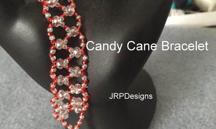 Candy Cane Bracelet--Beginner's Tutorial  Chevron Stitch