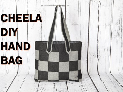 Cheela 4. flat patch work tote bag with zip pocket.DIY Bag Vol 22