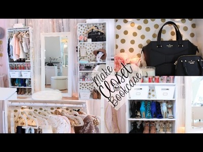 DIY Bookcase Closet & Sequin Hangers