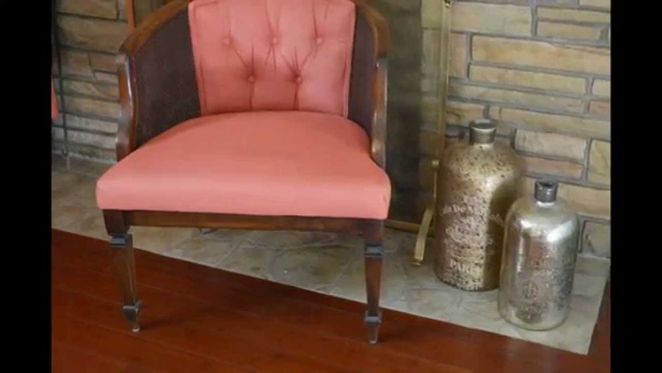 DIY Painted Upholstery: Vintage Barrel Chair