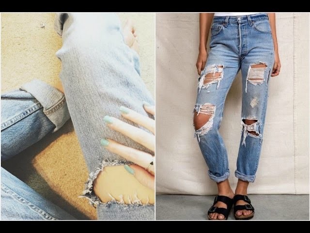 DIY: Ripped Jeans