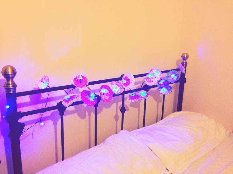 DIY Room Decor : Flower Lights. Girls Bedroom Decor ideas