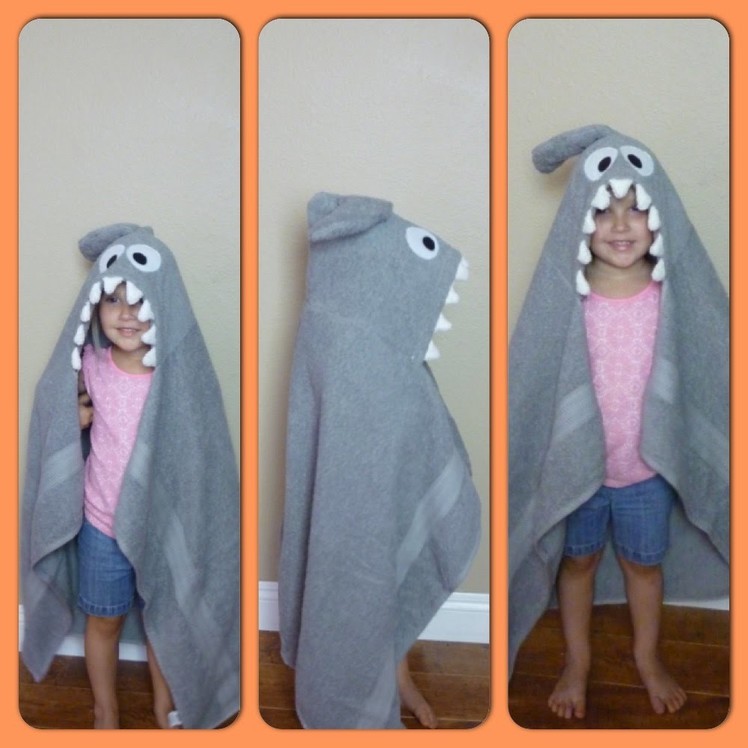 DIY Shark Hooded Towel - Super Cute | Fun for kids