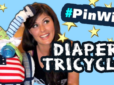 How to Make a Diaper Tricycle Baby Shower Gift #PinWin!