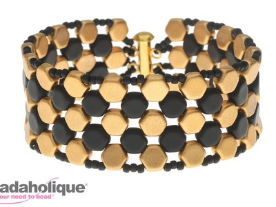 How to Make a Honeycomb Bead Woven Bracelet