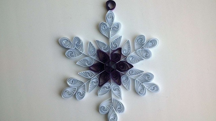 How To Make Beautiful Quilling Snowflake - DIY Crafts Tutorial - Guidecentral