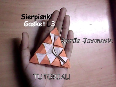 Origami Tutorial: Sierpinski Gasket L3 - Đorđe Jovanovic
