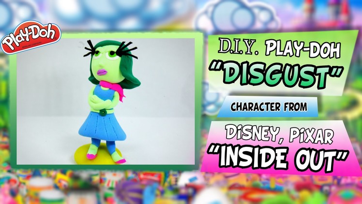 Play-Doh "DISGUST" from Disney Pixar "INSIDE OUT", DIY plasticine figure tutorial
