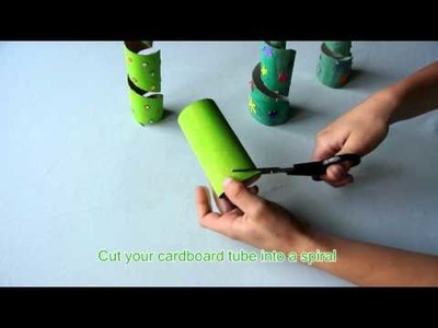 Toilet Paper Roll Christmas Trees - Christmas Crafts for Kids