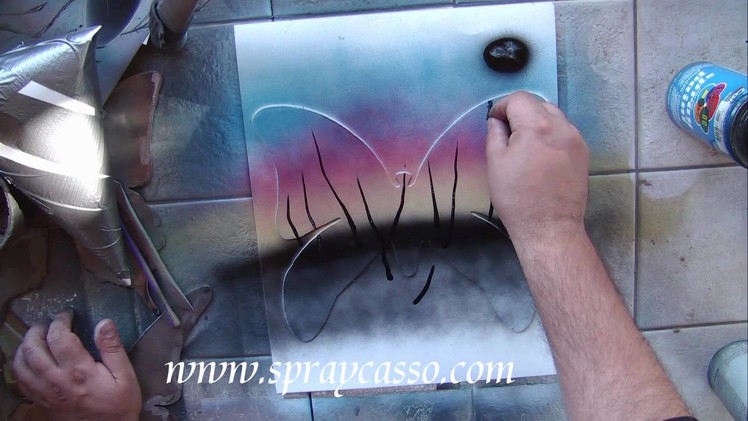 Butterfly stencil tutorials (begginer)