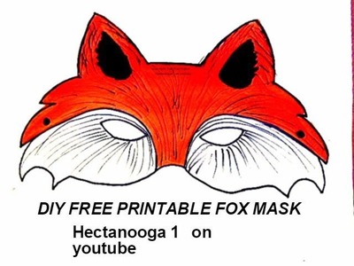 FREE PRINTABLE, fox mask, halloween, Renard, masquerade, Mardi Gras mask