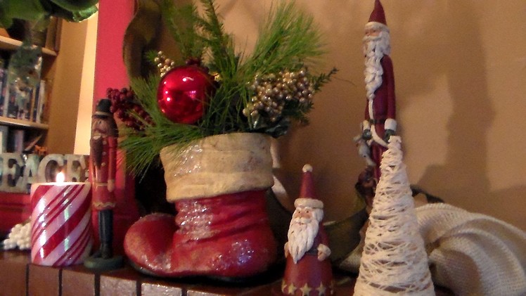 How I Decorated my Holiday Mantel 2015