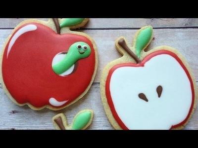 How To Decorate Apple Cookies Using Royal Icing