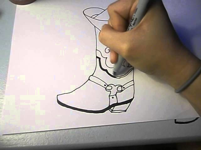 How to draw a Boot and Hat