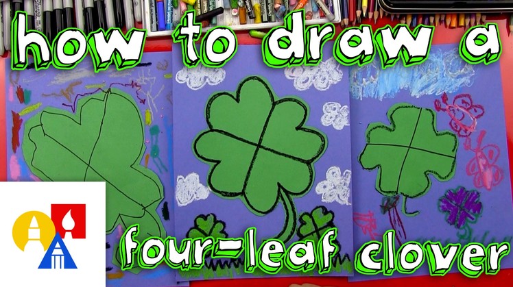 How To Draw A Four-Leaf Clover (young artists)