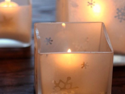 How To Etch Your Own Glass Candle Holders - DIY Home Tutorial - Guidecentral