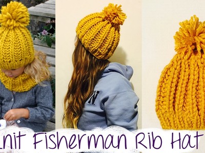 HOW TO KNIT FAST AND EASY CHUNKY RIBBED HAT