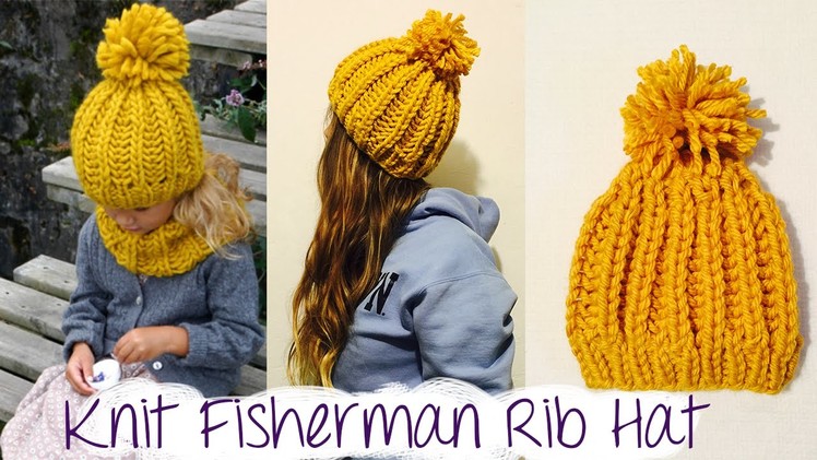 HOW TO KNIT FAST AND EASY CHUNKY RIBBED HAT