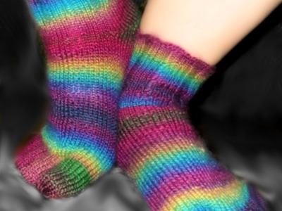 How to Loom Knit Toe Socks