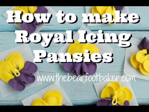 How to make royal icing pansies.