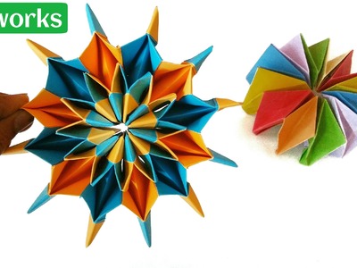 Modular Action Fun Toy Origami - Paper " Fireworks" (Diwali special)