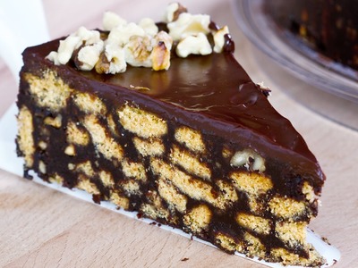 No-Bake Chocolate Biscuit Cake Recipe