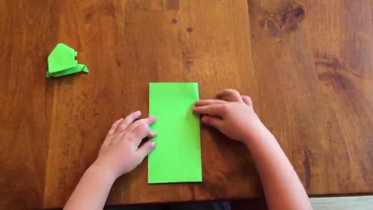 Origami Frog Tutorial (by a 5 year old)