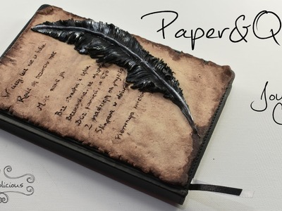 Paper&Quill Journal Cover - polymer clay TUTORIAL