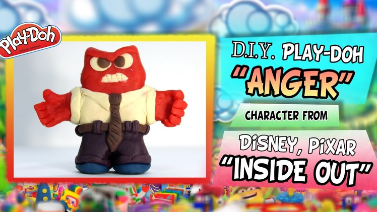 Play-Doh "ANGER" from Disney Pixar "INSIDE OUT", DIY figure handmade with modeling clay
