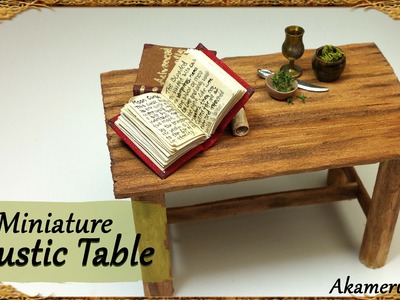 Rustic Miniature Table - Simple Wood Tutorial