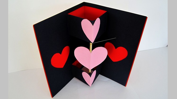 Twirling heart valentine's card - learn how to make a card with a spinning heart - EzyCraft