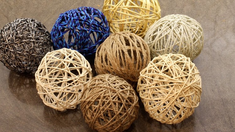 Yarn balls for Christmas | DIY Rustic Christmas Decorations