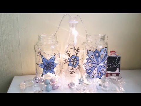 2-5 Christmas DIY - Easy Stained Glass Effect Lights With Recycled Jar