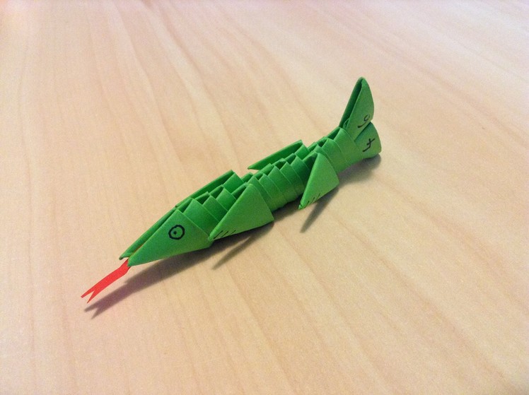 3D Origami- Lizard (Gecko) tutorial for beginners ᴴᴰ