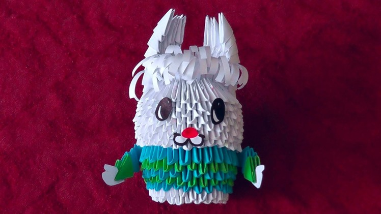 3D origami rabbit (hare, Easter bunny) master class tutorial